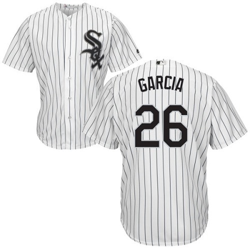 White Sox #26 Avisail Garcia White(Black Strip) Home Cool Base Stitched Youth MLB Jersey